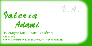 valeria adami business card